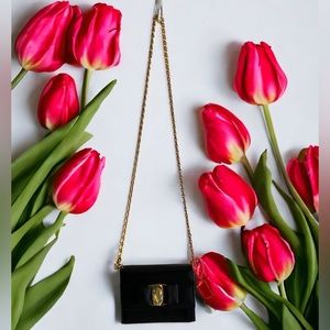 Salvatore Ferragamo BLACK LEATHER CROSSBODY BAG